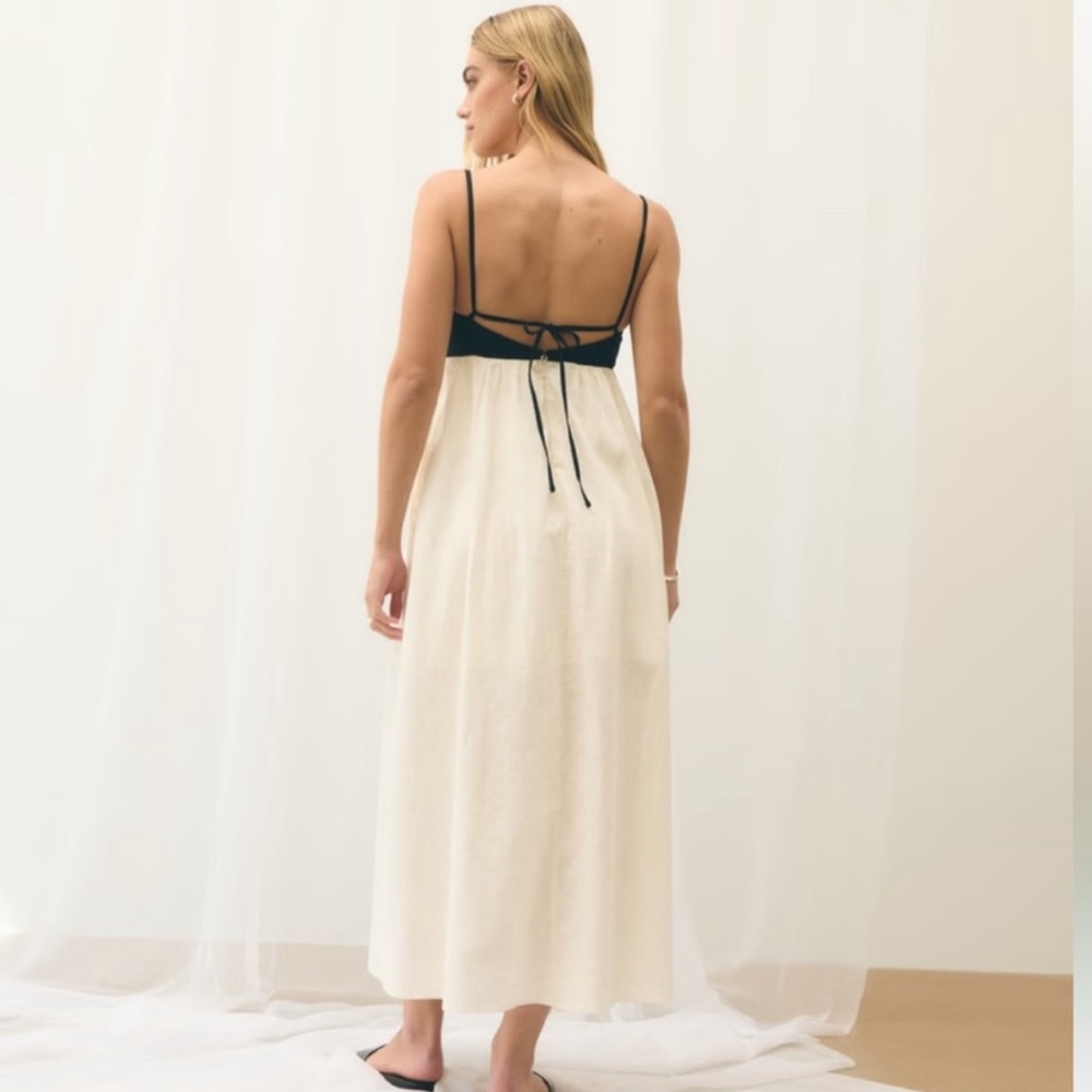 Abercrombie & Fitch Tie Back Babydoll Maxi Dress - Picture 7 of 11